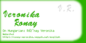 veronika ronay business card